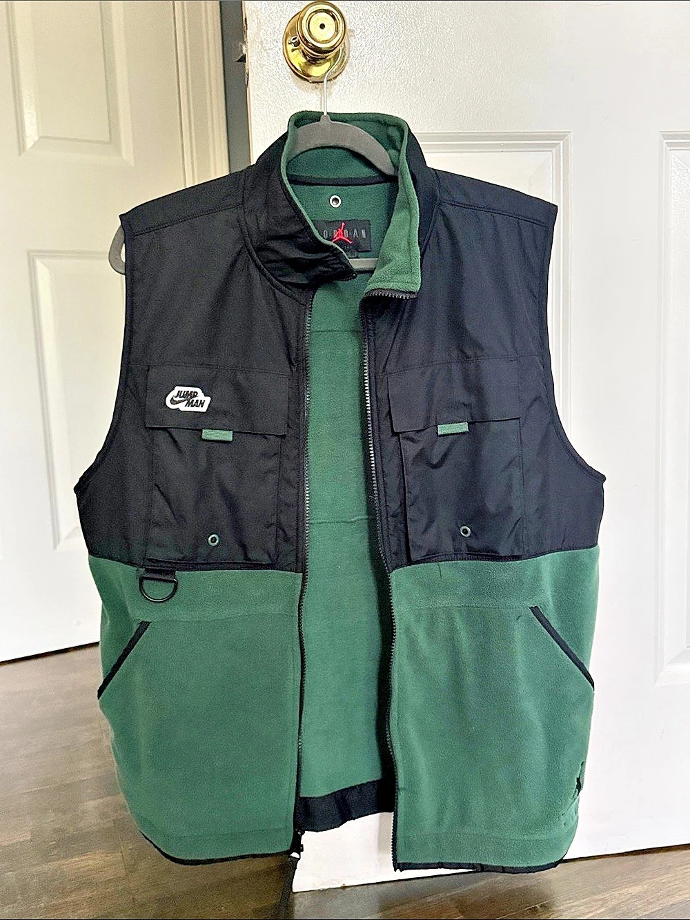 Jordan Jumpman Fleece Flight Green & Black Vest Small